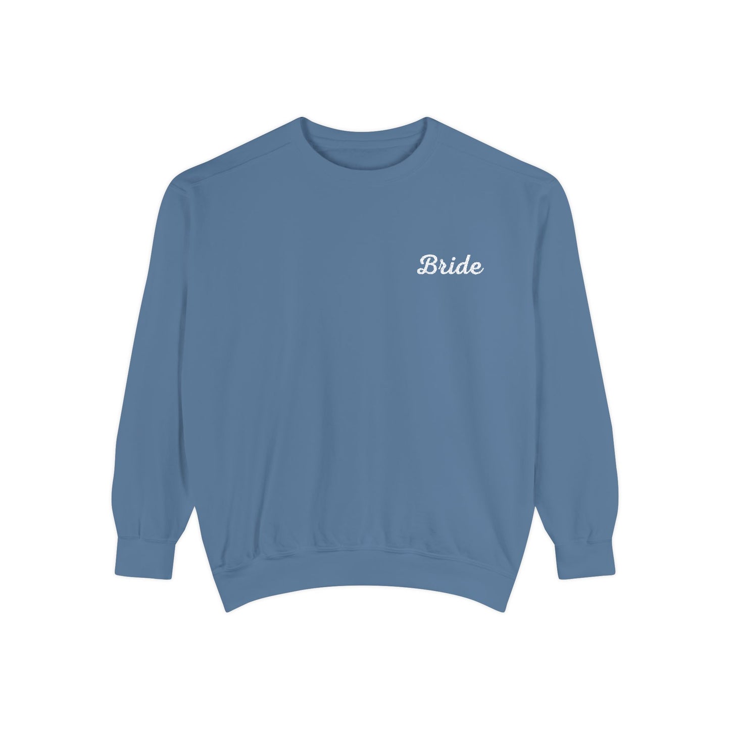 Bride - Minimalist Modern Embroidered Crewneck Sweatshirt, Bachelorette Weekend