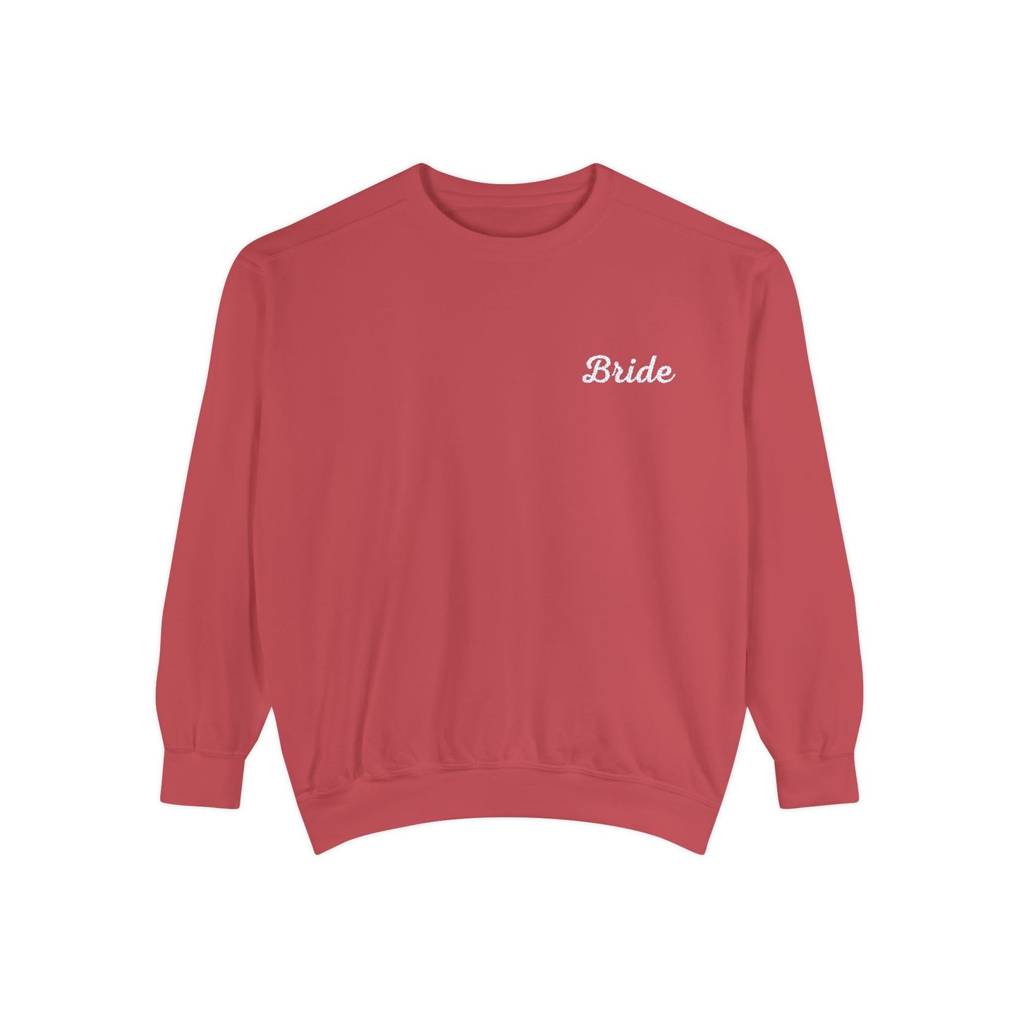 Bride - Minimalist Modern Embroidered Crewneck Sweatshirt, Bachelorette Weekend